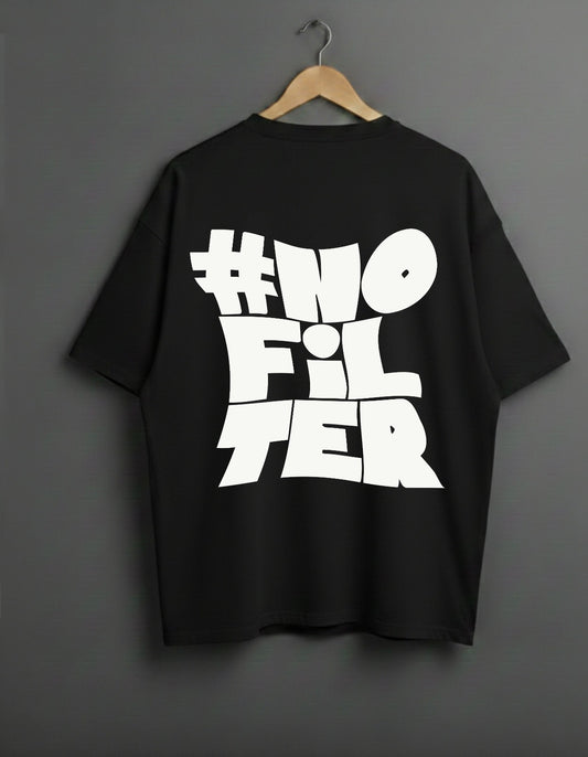 Wujood "#NOFILTER" Oversized Drop Shoulder Tee