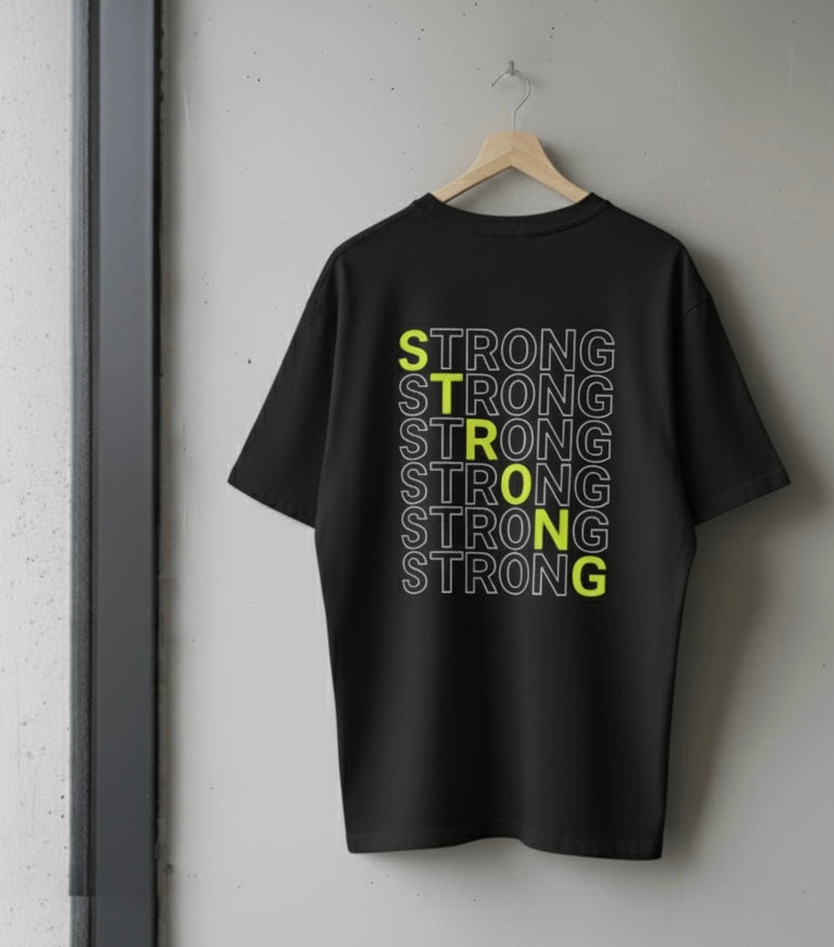 Wujood Strong Statement Oversized Drop Shoulder Tee