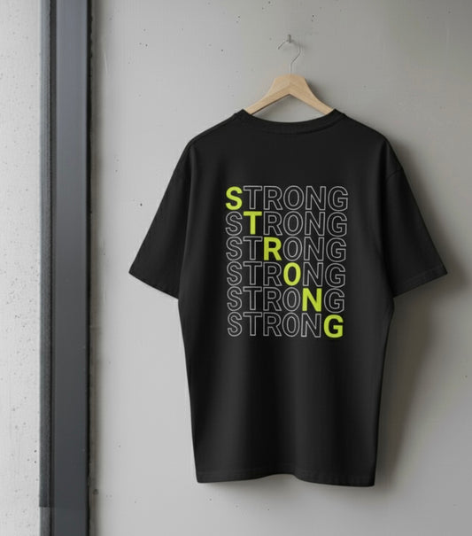 Wujood Strong Statement Oversized Drop Shoulder Tee