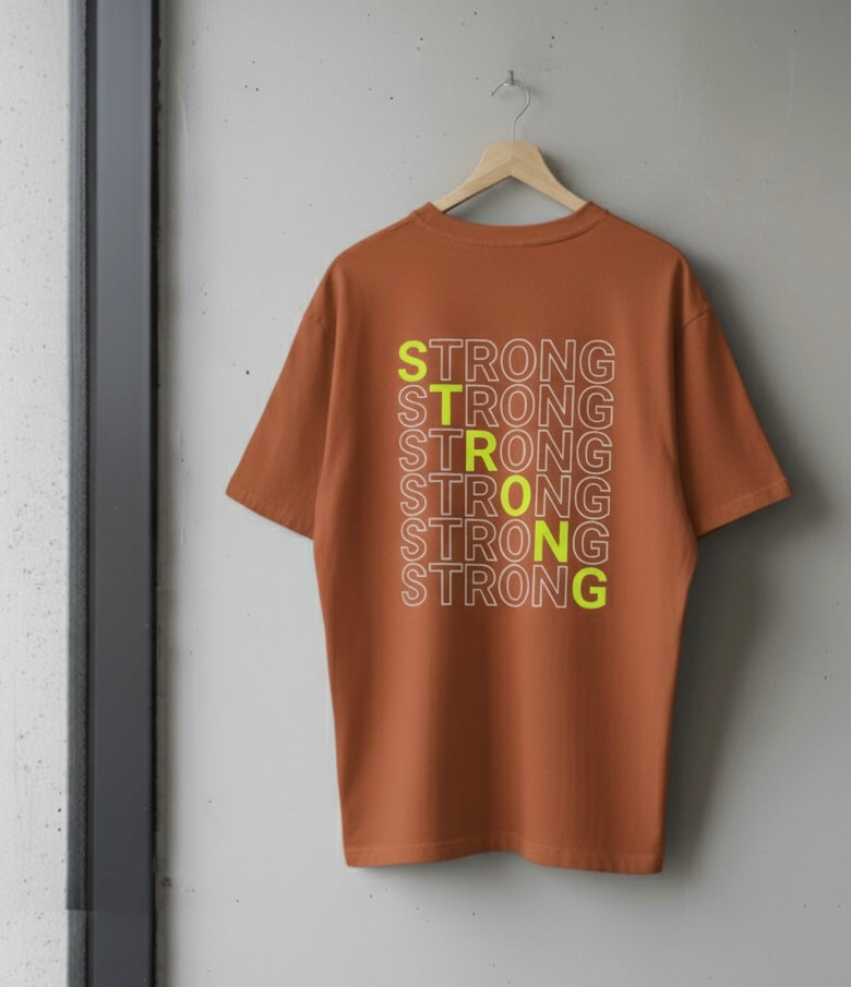 Wujood Strong Statement Oversized Drop Shoulder Tee