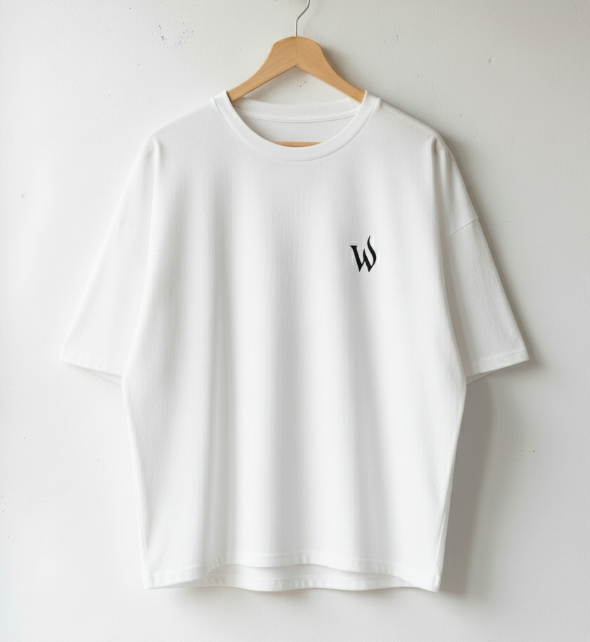 Wujood Samurai Warrior Oversized T-Shirt – Minimal Front, Bold Back Design