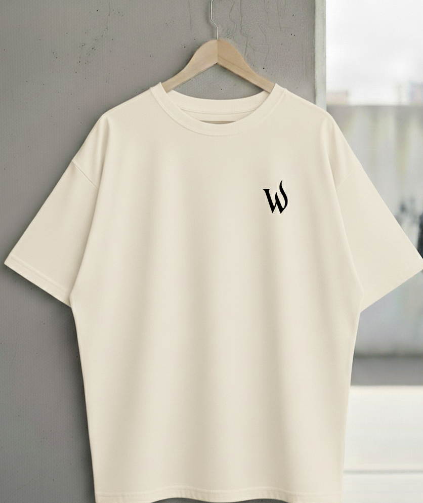 Wujood Drop Shoulder Oversized T-Shirt – Samurai Cat Mask Graphic