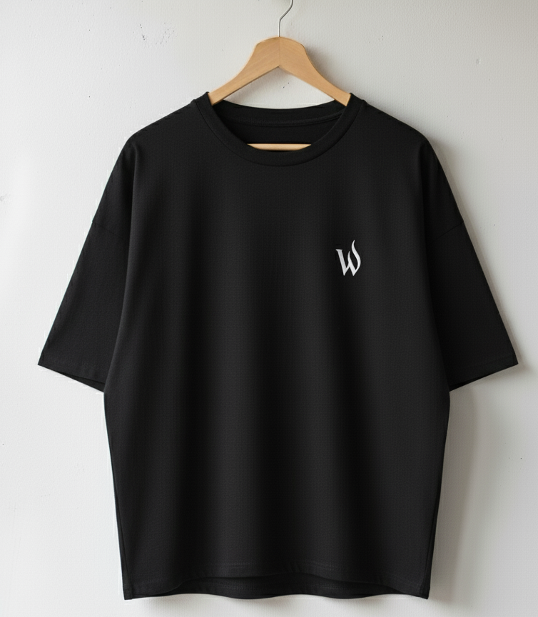 Wujood Samurai Warrior Oversized T-Shirt – Minimal Front, Bold Back Design