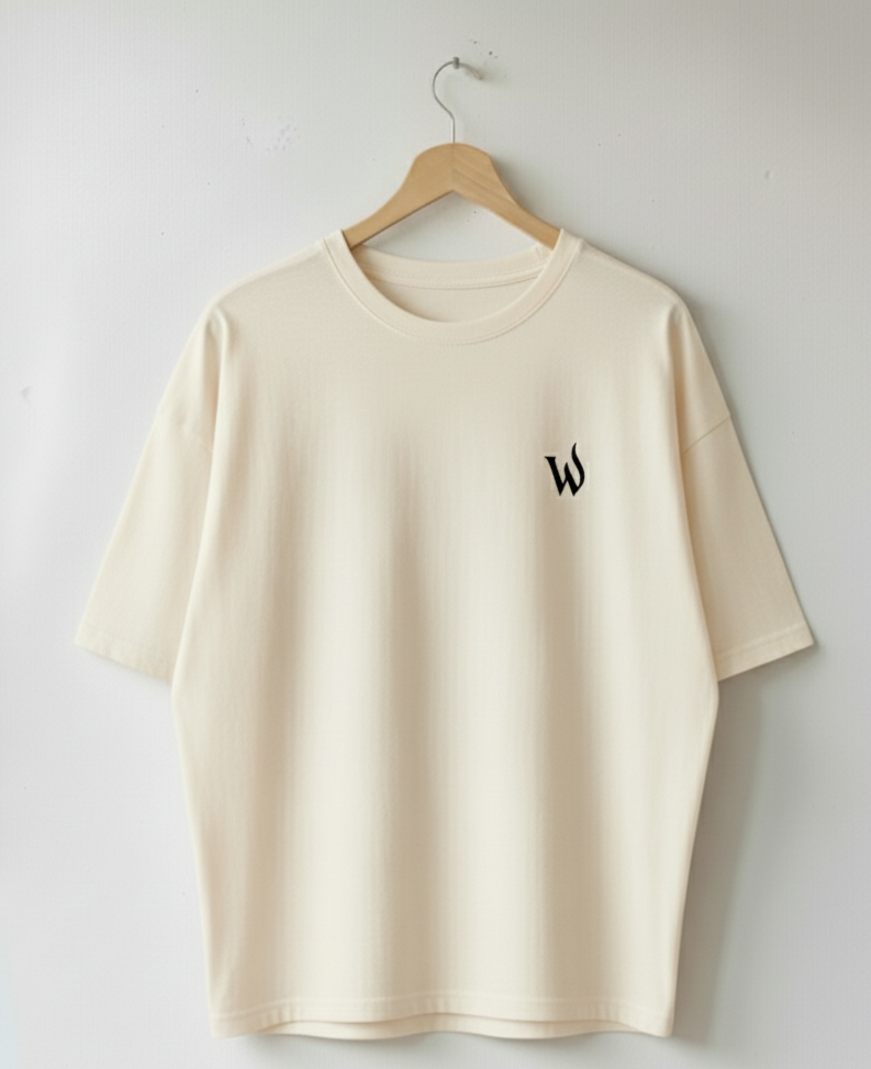 Wujood Samurai Warrior Oversized T-Shirt – Minimal Front, Bold Back Design