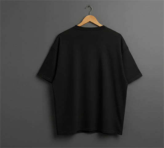 Wujood "Dreamers Wicked" Premium Black Oversized Drop Shoulder Tee