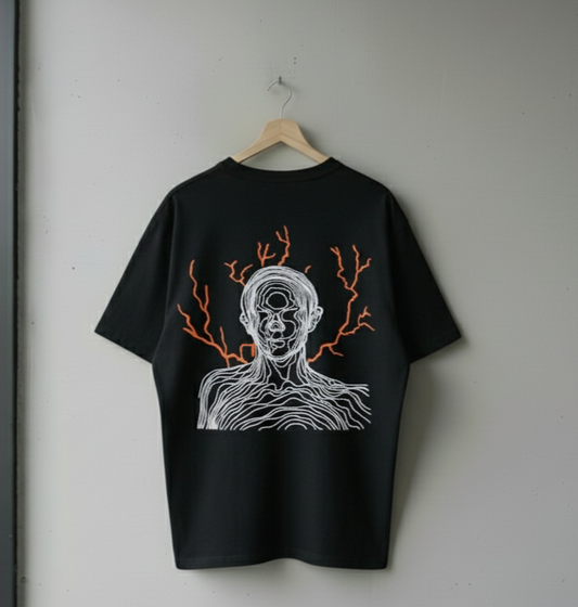 Electric Mind Oversized Drop Shoulder T-Shirt