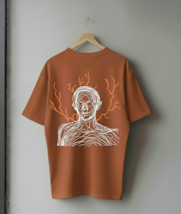Electric Mind Oversized Drop Shoulder T-Shirt