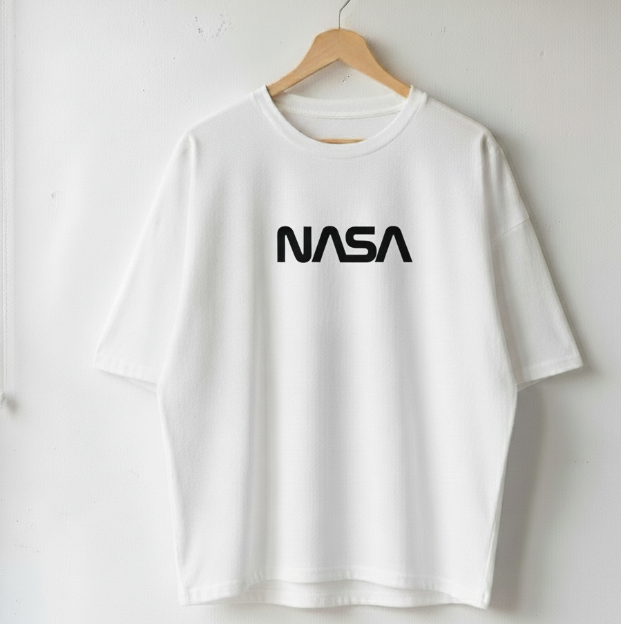 Black NASA Drop Shoulder Oversized "Give Me Space"