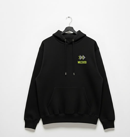 ILLUSION Black Hoodie – Premium Streetwear by WUJOOD®