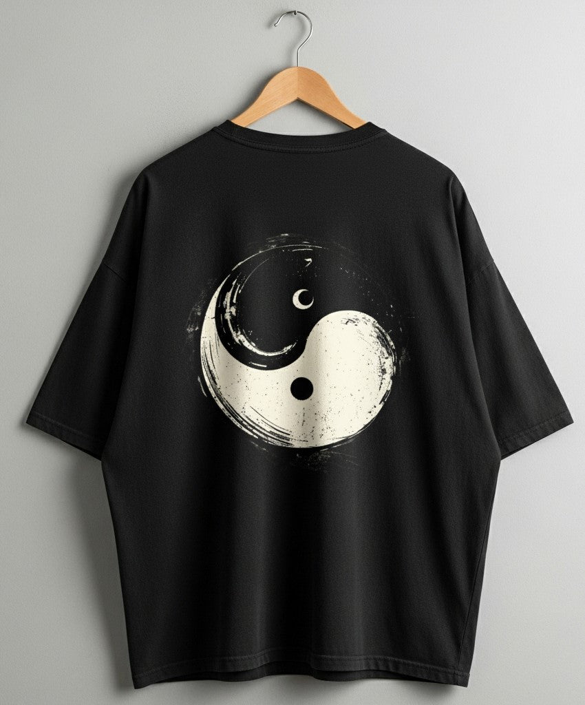 Wujood Drop Shoulder Yin-Yang Tee