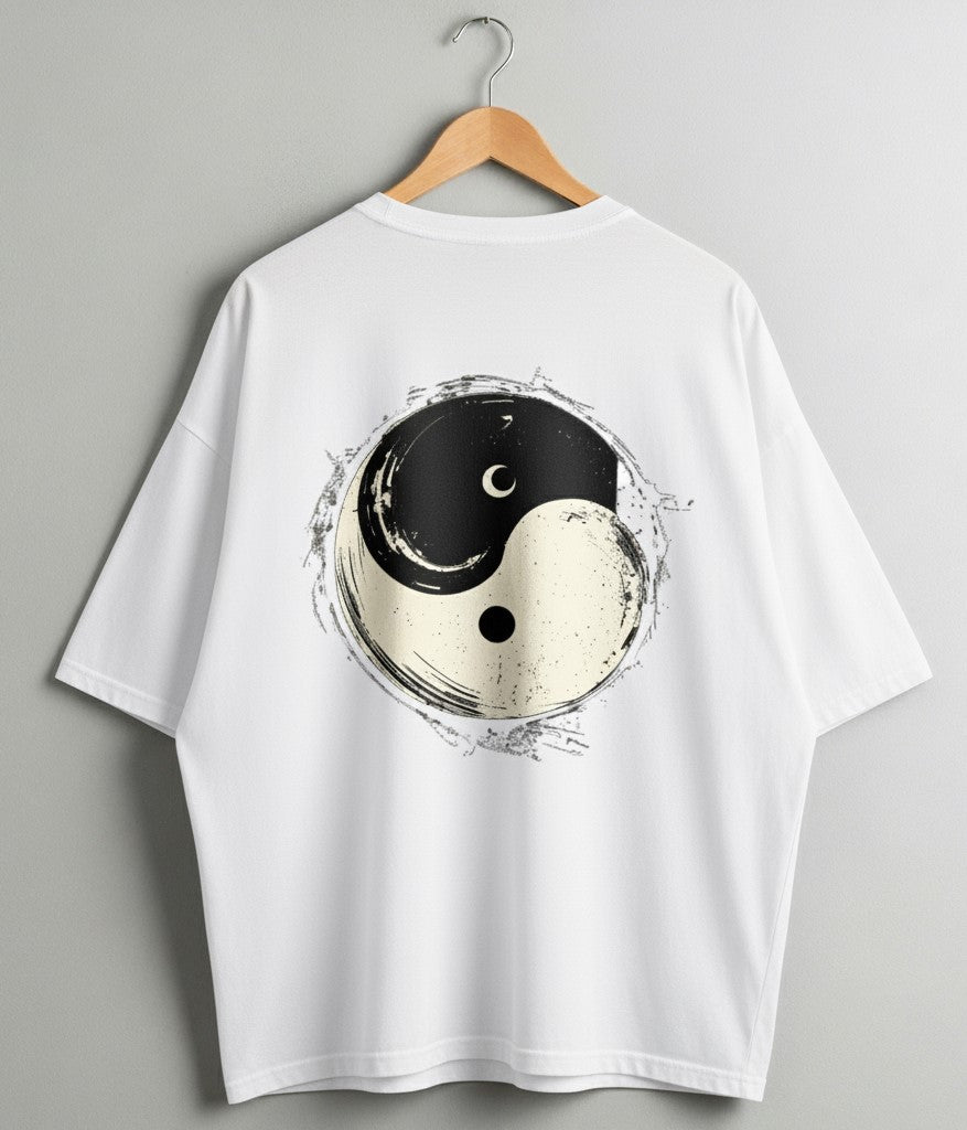 Wujood Drop Shoulder Yin-Yang Tee