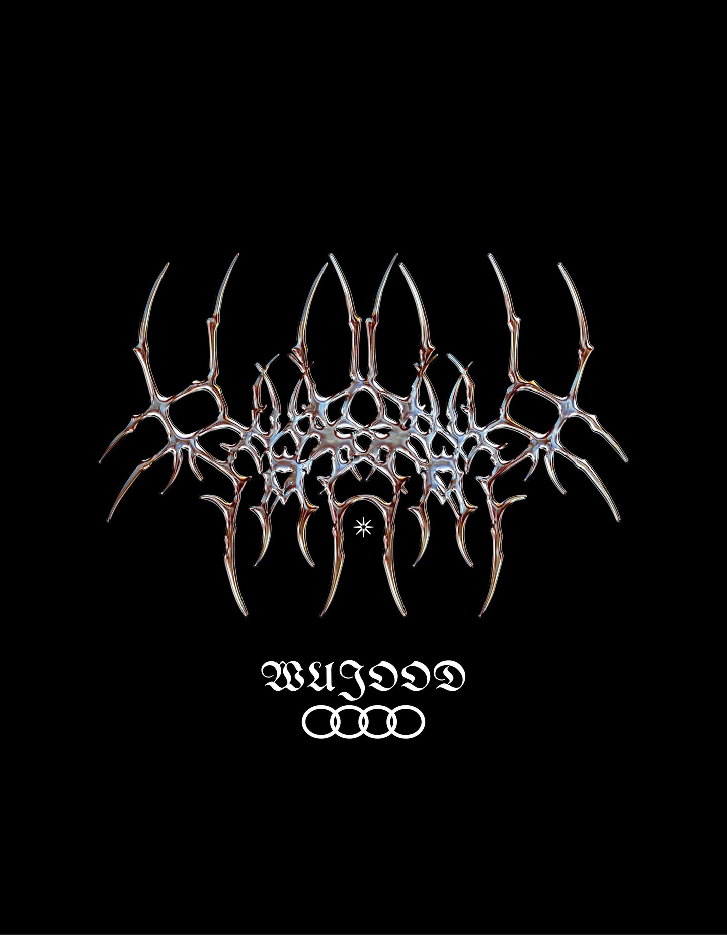 Wujood Black Oversized Graphic Hoodie - Streetwear Style