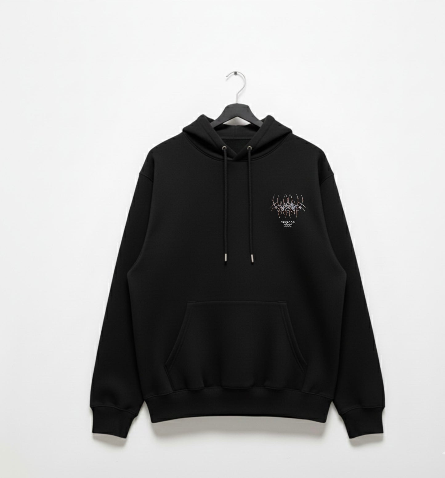 Wujood Black Oversized Graphic Hoodie - Streetwear Style