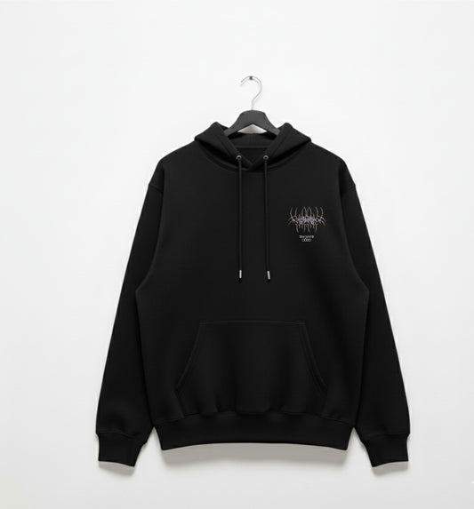 Wujood Black Oversized Graphic Hoodie - Streetwear Style