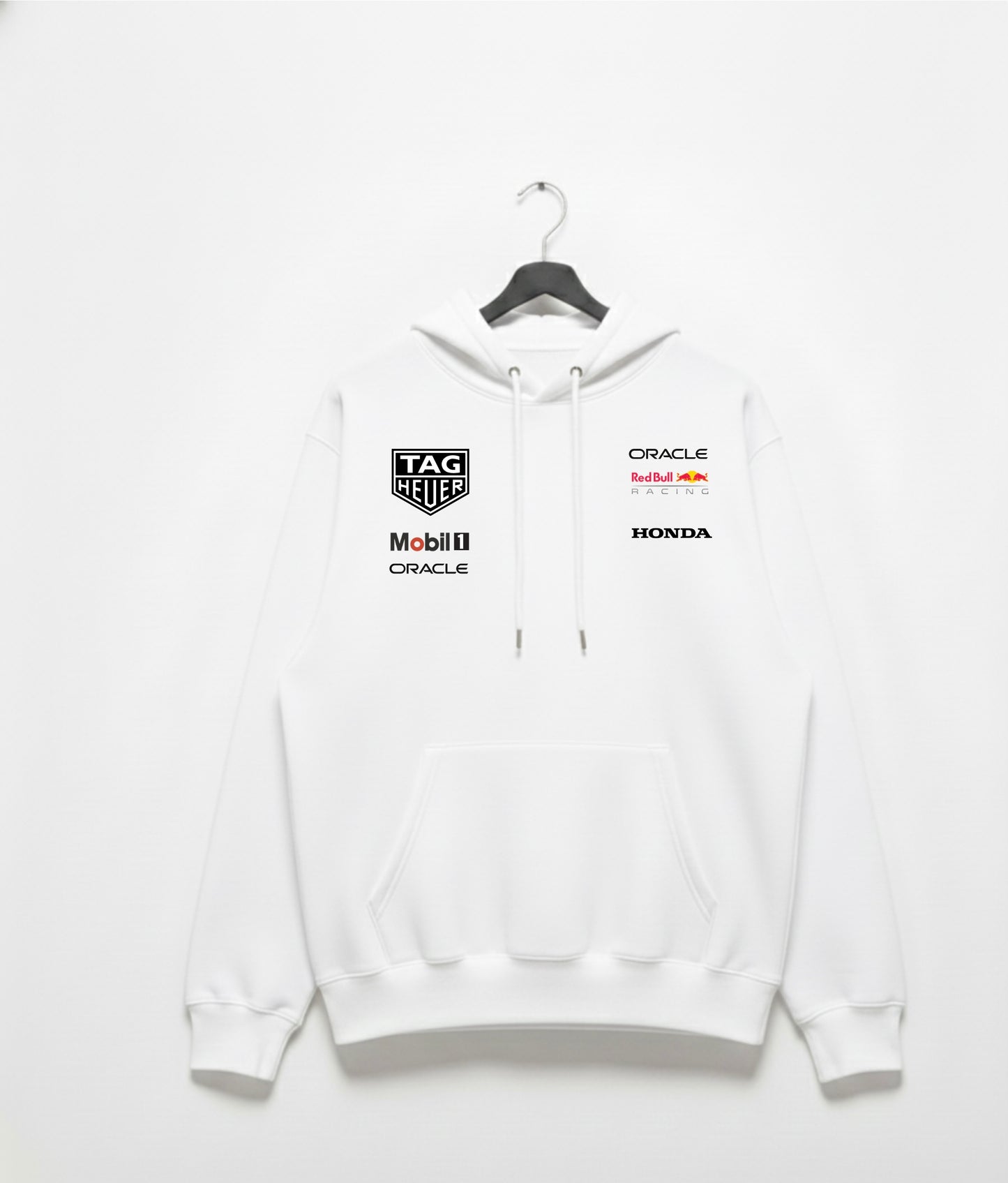 Wujood | Racing Edition Premium White Hoodie | F1 Inspired Comfort