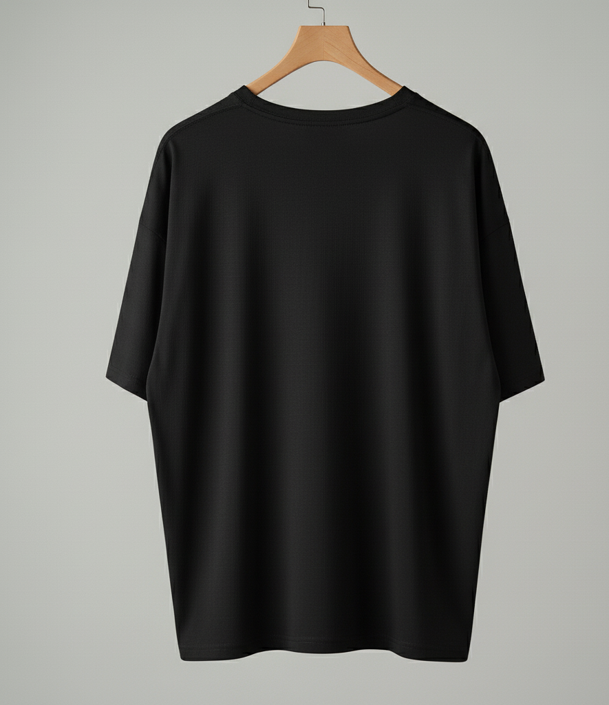 Premium Black Drop Shoulder Shirt - Wujood