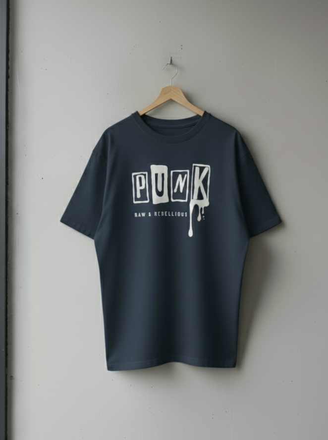 PUNK – Raw & Rebellious Oversized Tee | Premium Streetwear by Wujood