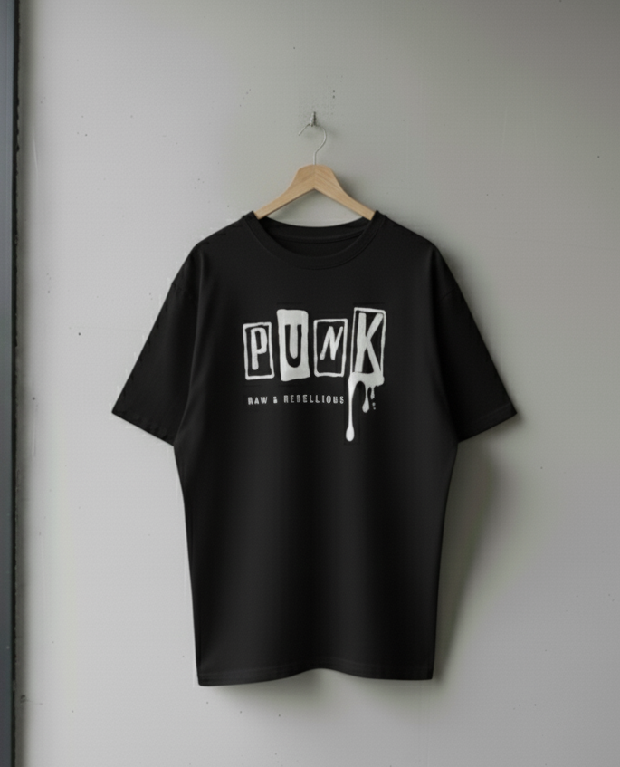 PUNK – Raw & Rebellious Oversized Tee | Premium Streetwear by Wujood