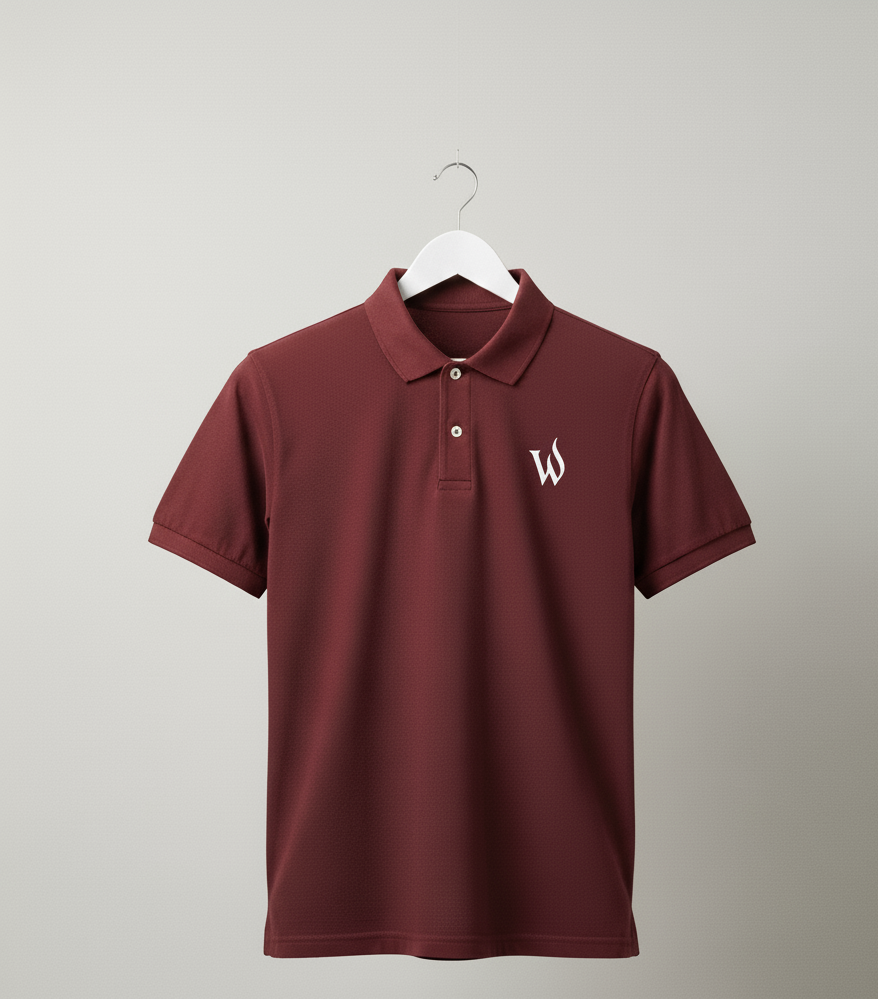 Maroon Wujood Polo-Shirt