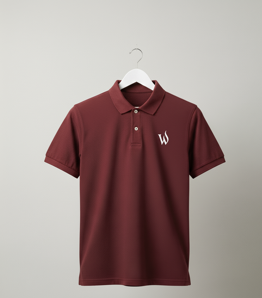 Maroon Wujood Polo-Shirt